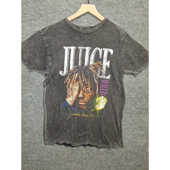 Juice Wrld Legends Never Die T Shirt Gray Medium Hip Hop Rap Graphic Tee - Picture 1 of 7